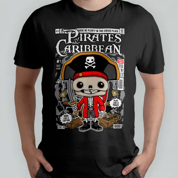Jolly Roger Pirates Of Carribean Black