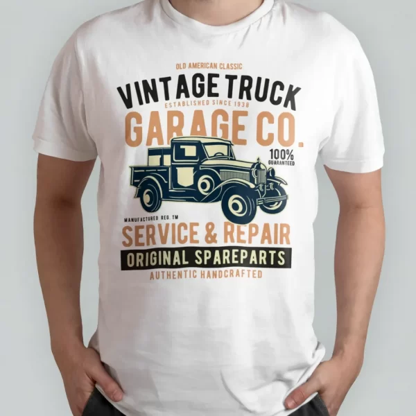 Vintage Truck White